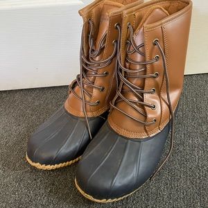 Black and Brown Duck boots Sz 12